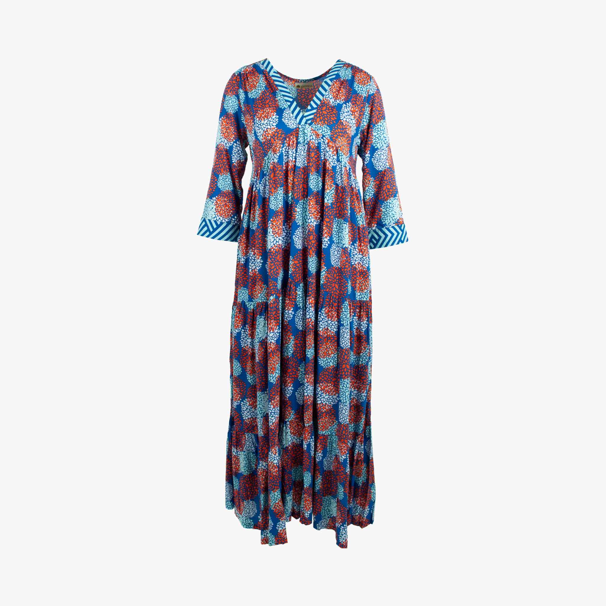 Genesis Maxikleid Print | blau