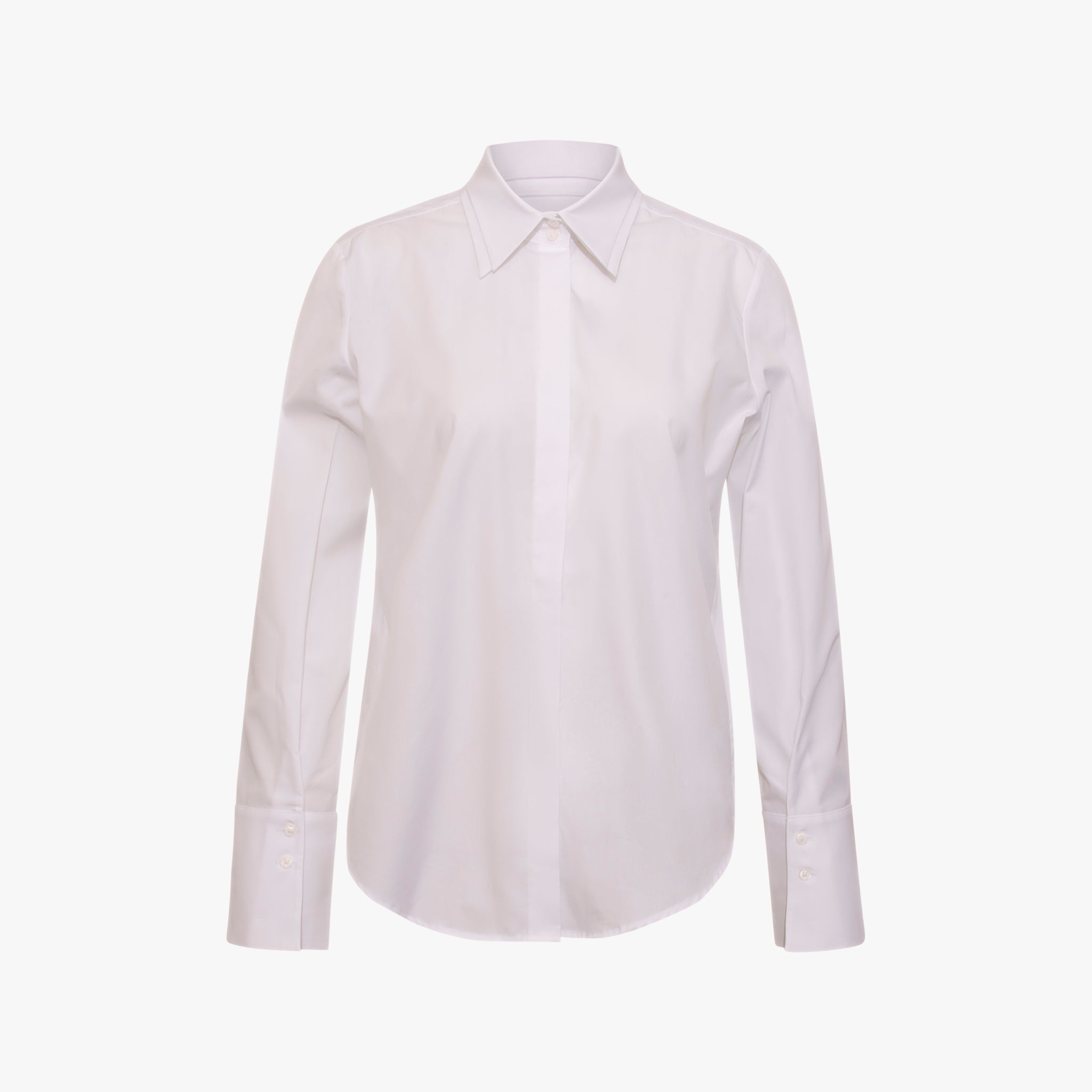 Bluse Doppelkragen | weiß