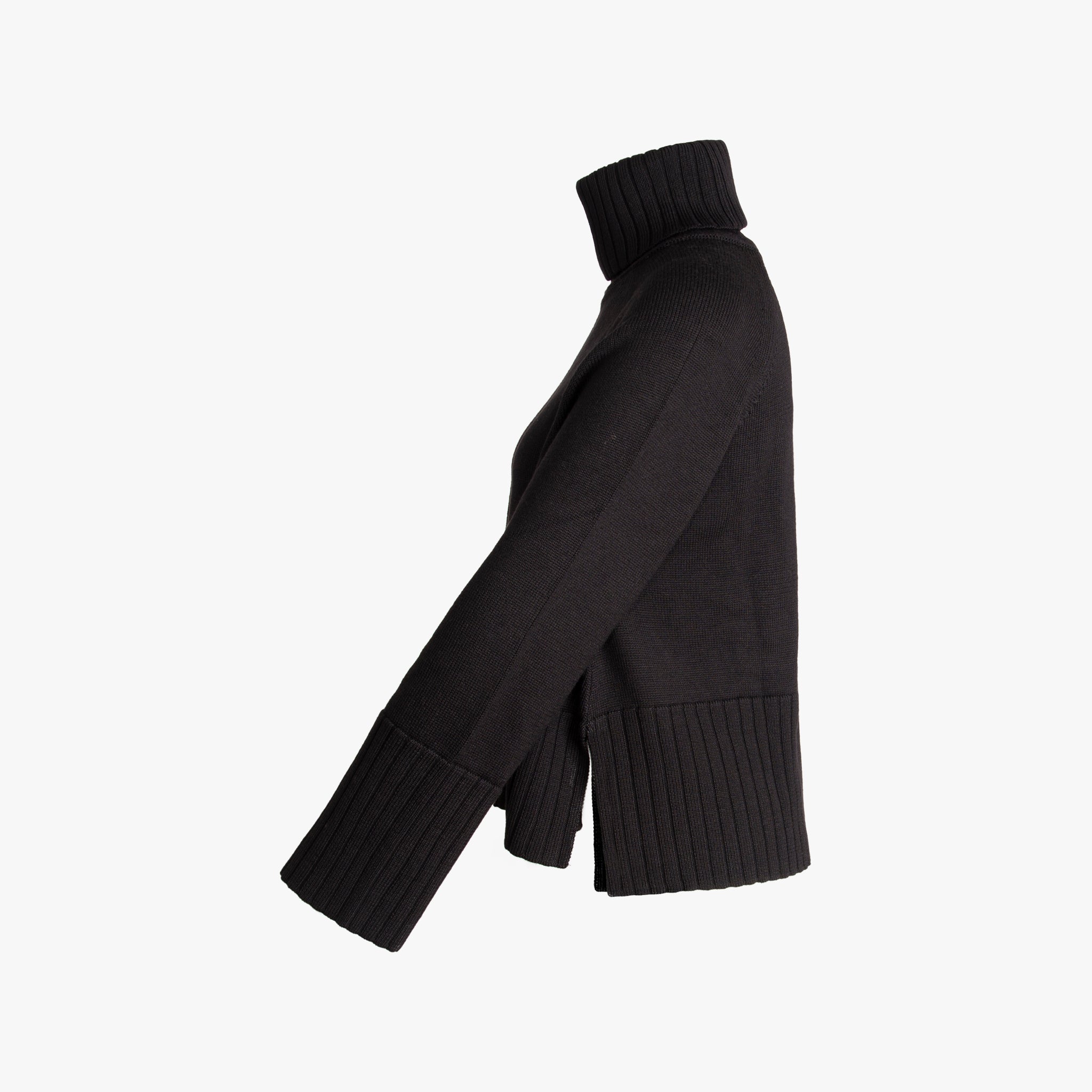 Rollkragenpulli lässig | schwarz