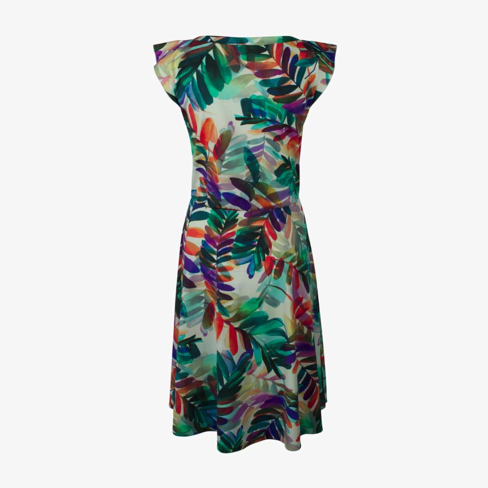 Kleid Leni Leafprint | multicolor