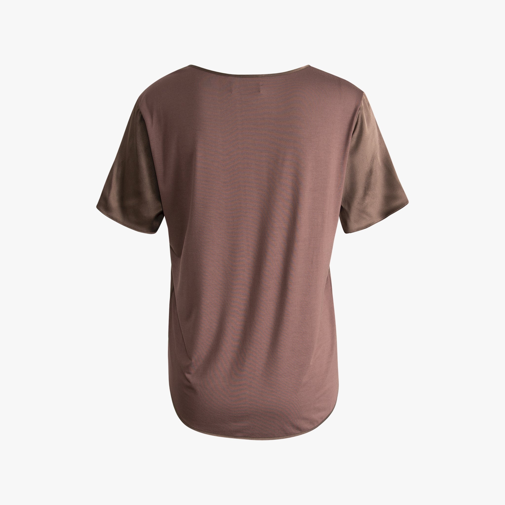 Blusenshirt aus Seide | dunkelbraun