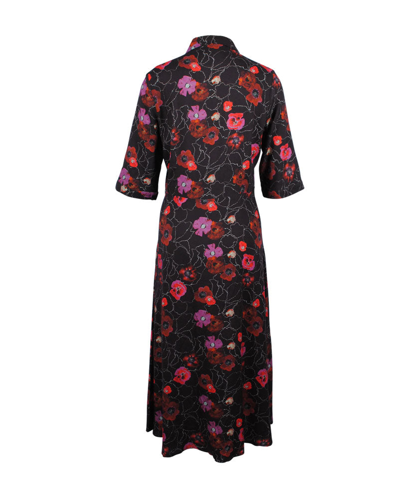 Kleid Mohnprint Dafina | red