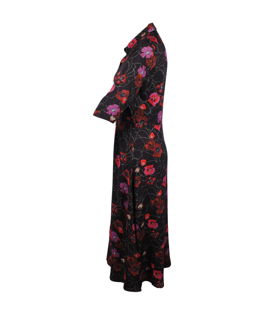 Kleid Mohnprint Dafina | red