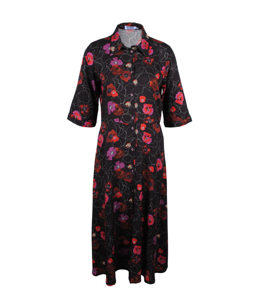 Kleid Mohnprint Dafina | red