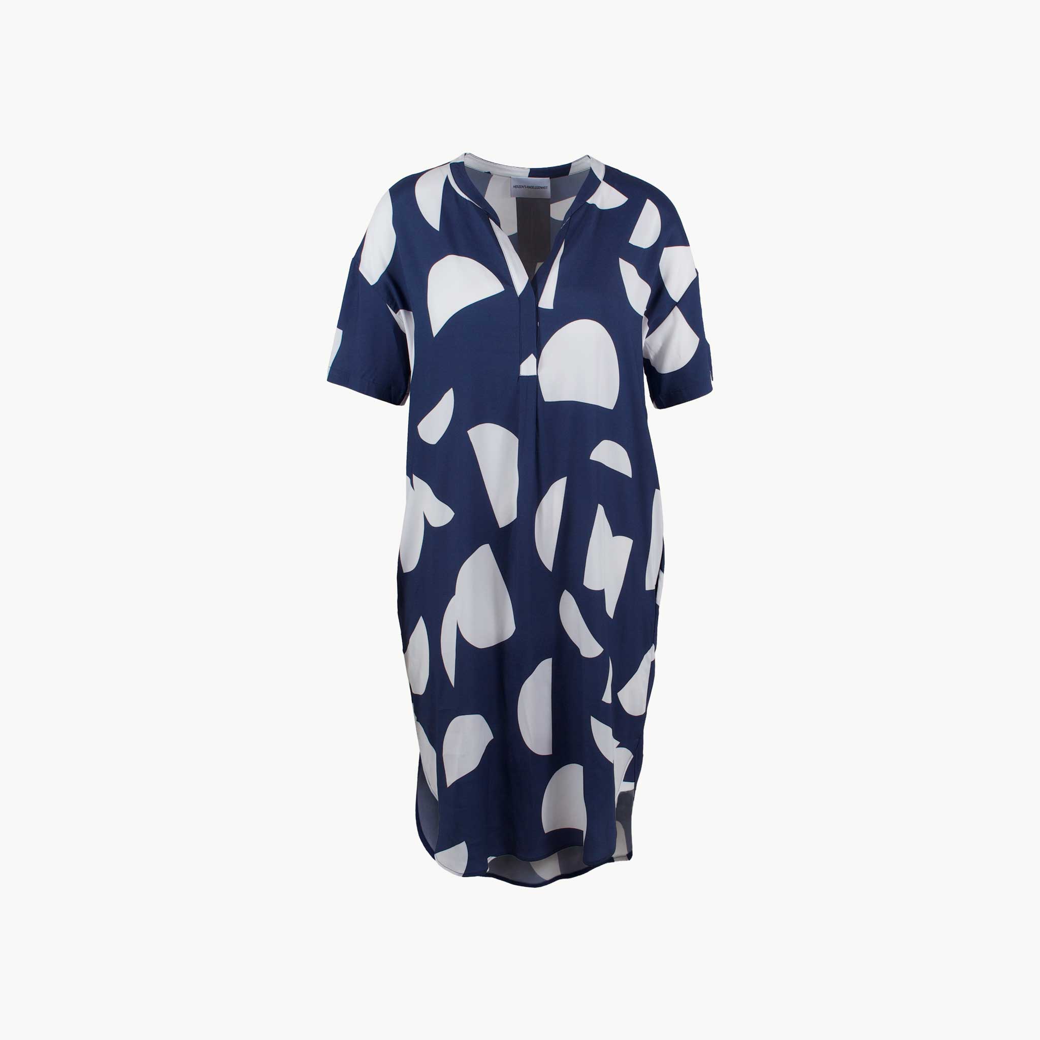 Kleid Viskose, Vorderansicht | blau-weiß