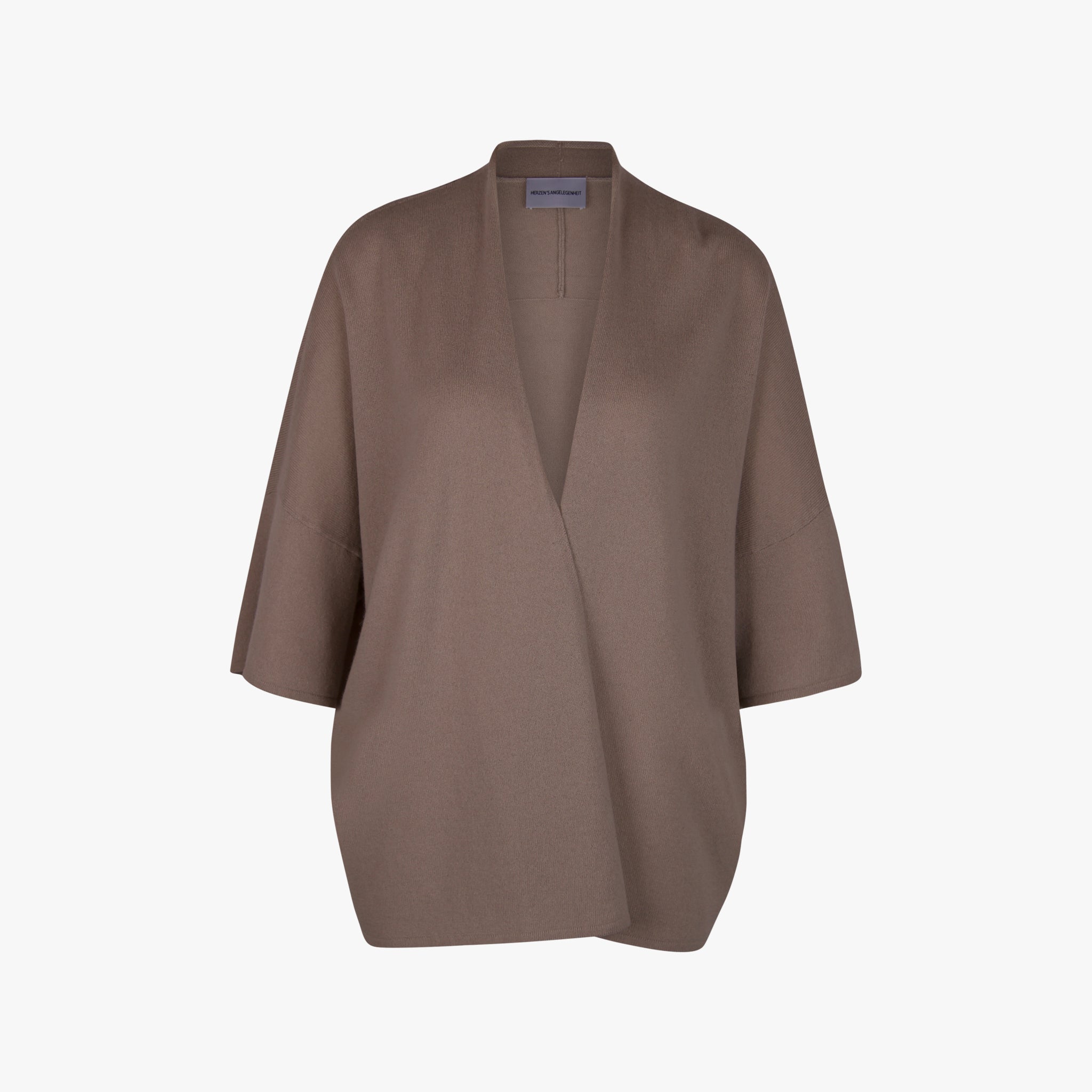 Herzensangelegenheit Ponchojacke Cashmere | stein