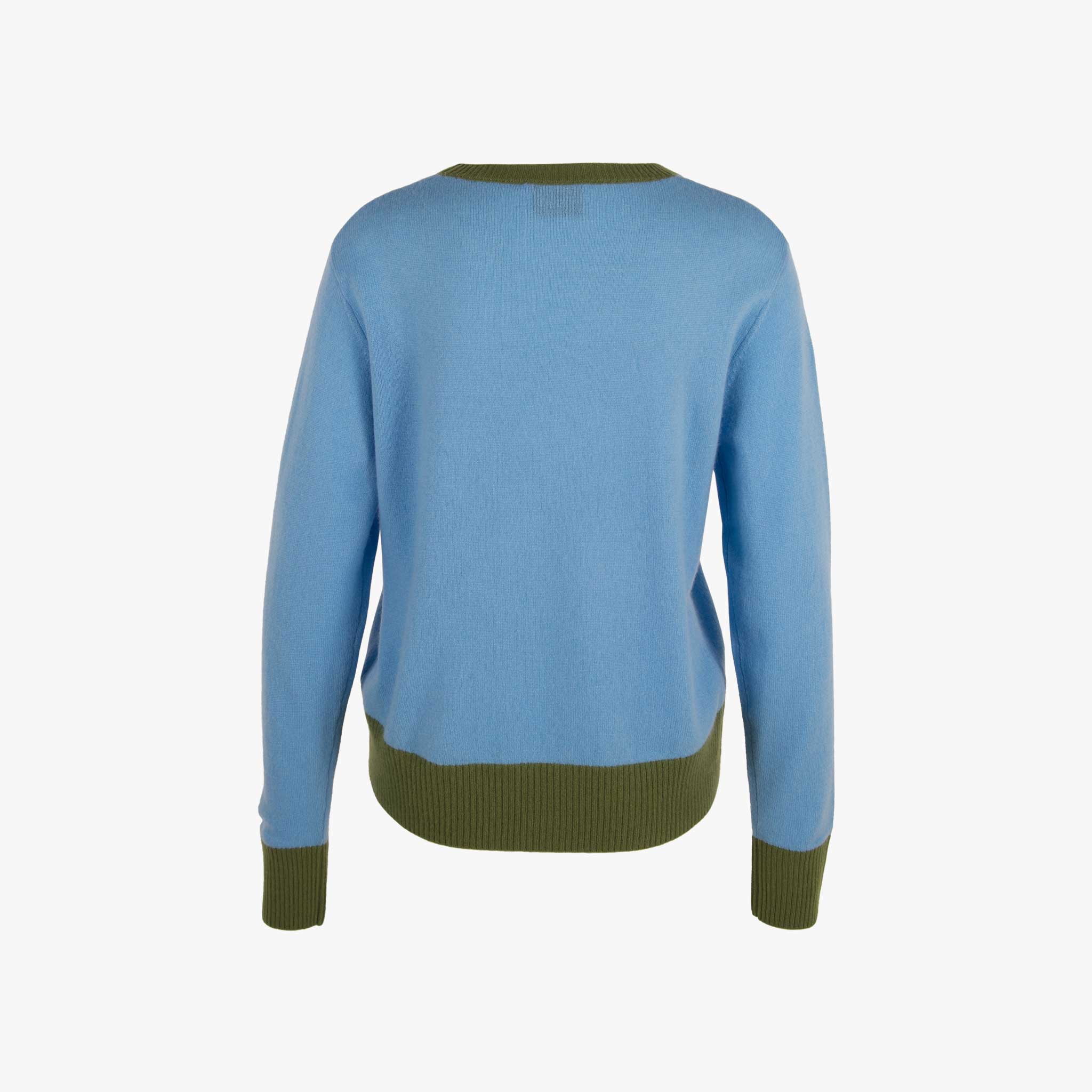 Herzensangelegenheit Pulli Bicolor | blau