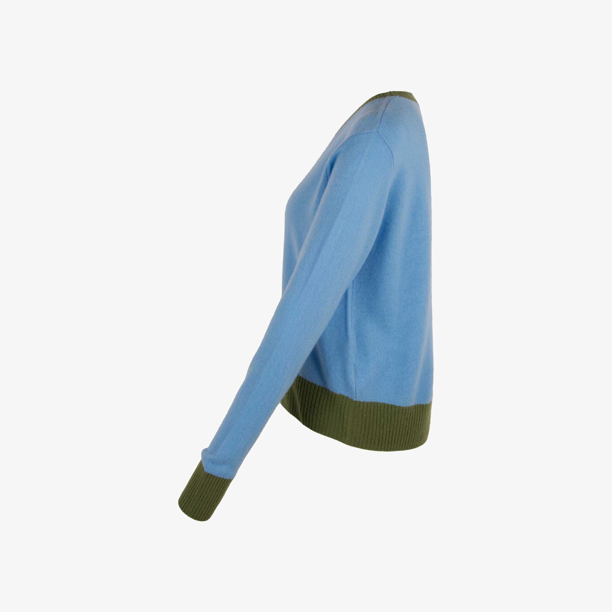 Herzensangelegenheit Pulli Bicolor | blau