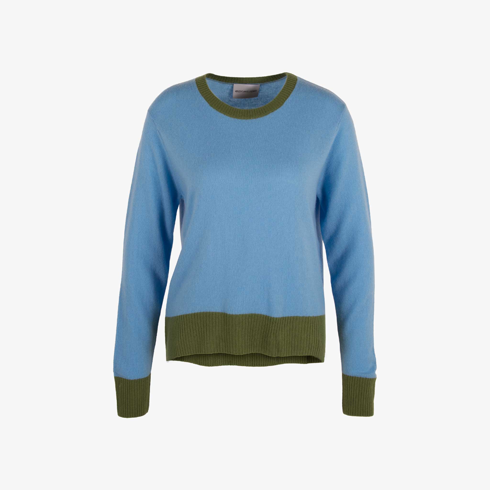 Herzensangelegenheit Pulli Bicolor | blau