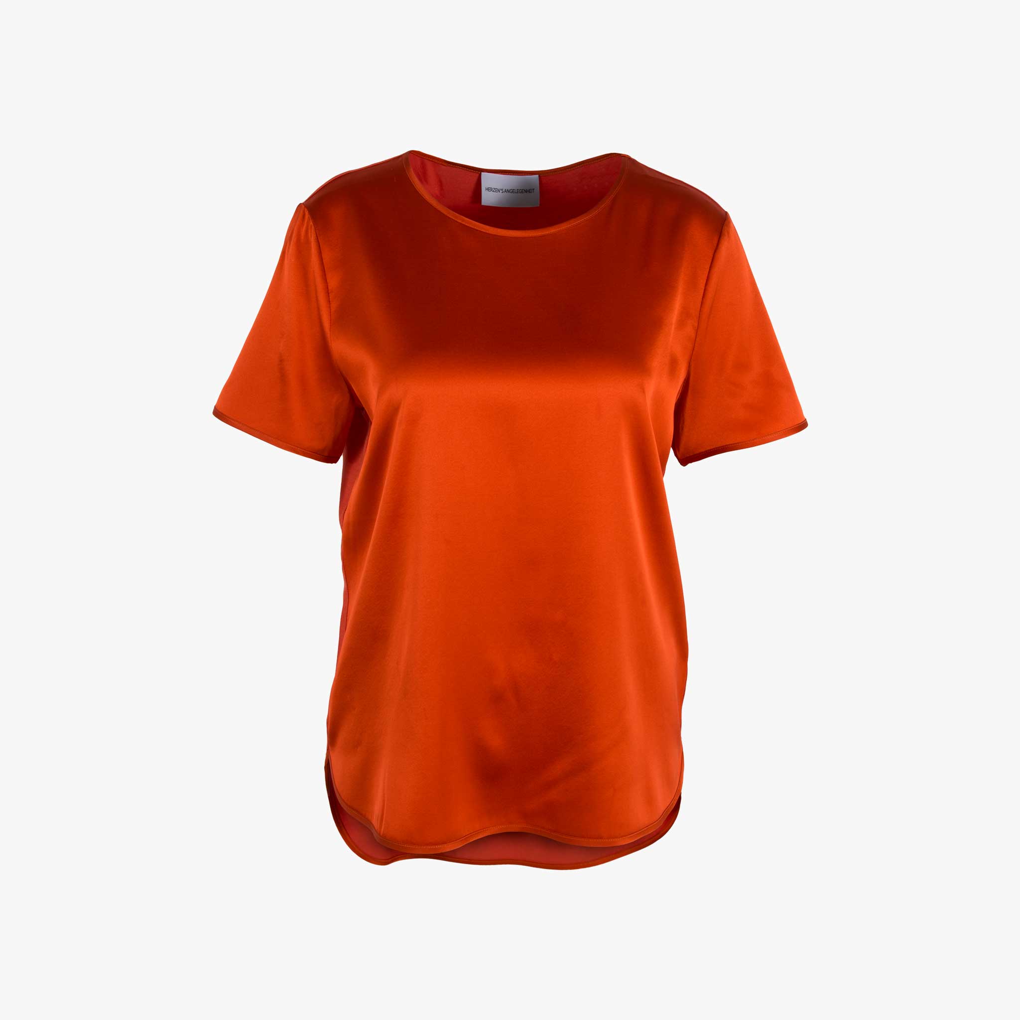 Herzensangelegenheit RH-Blusenshirt uni | rost