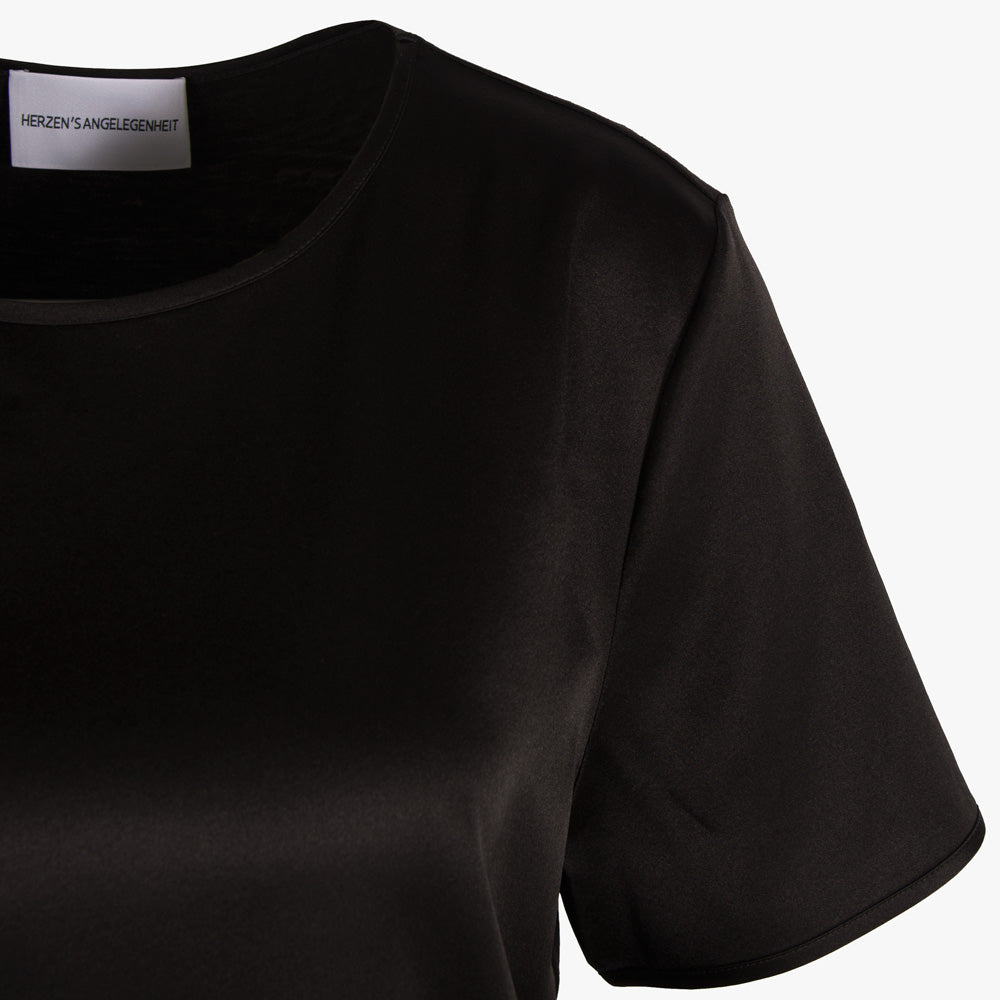 Herzensangelegenheit RH-Blusenshirt uni | schwarz