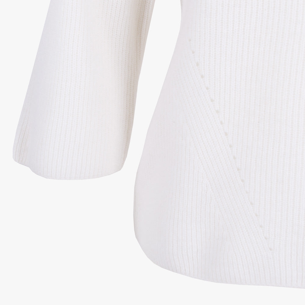 Herzensangelegenheit Rippenpulli uni | offwhite