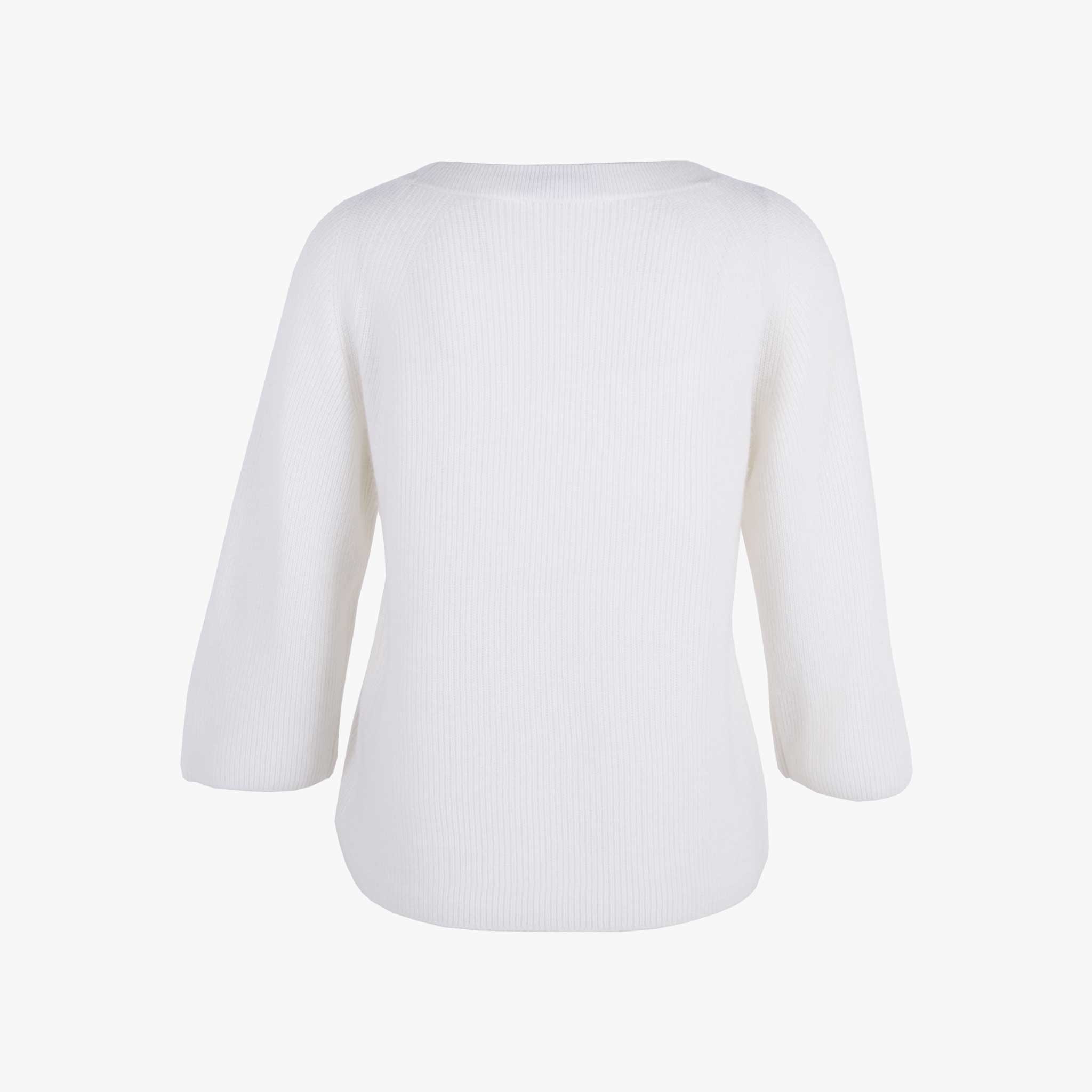 Herzensangelegenheit Rippenpulli uni | offwhite