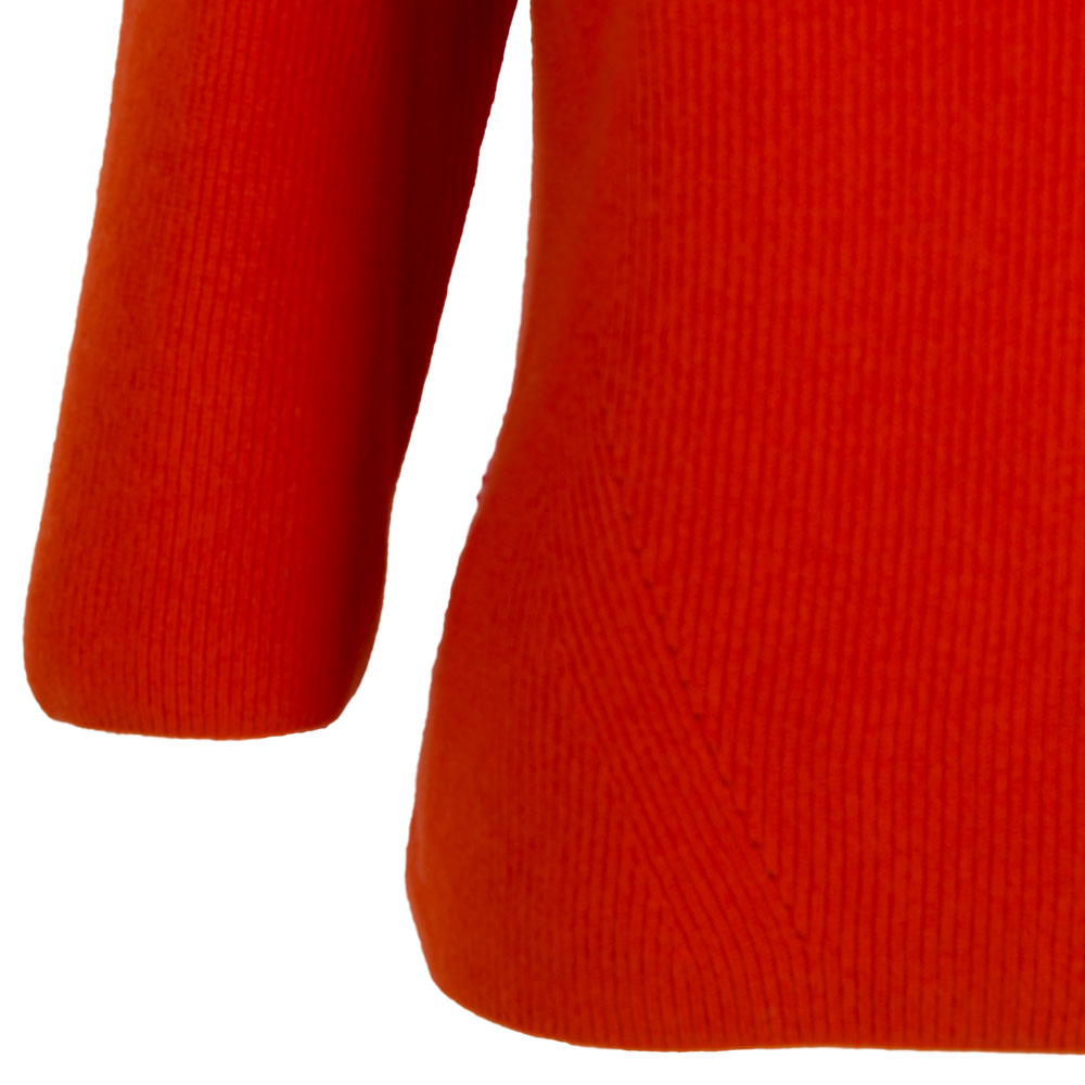 Herzensangelegenheit Rippenpulli uni | orange