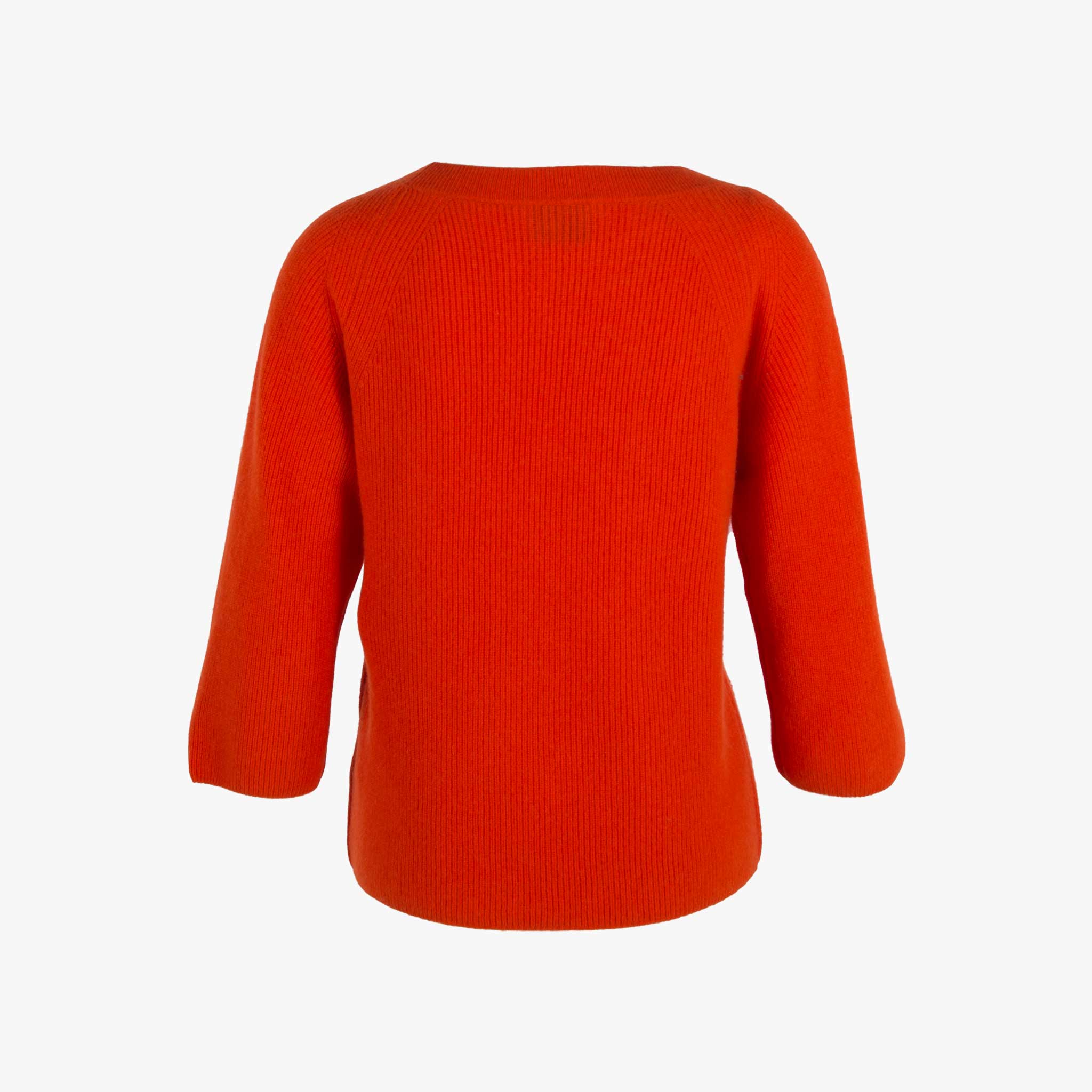 Herzensangelegenheit Rippenpulli uni | orange