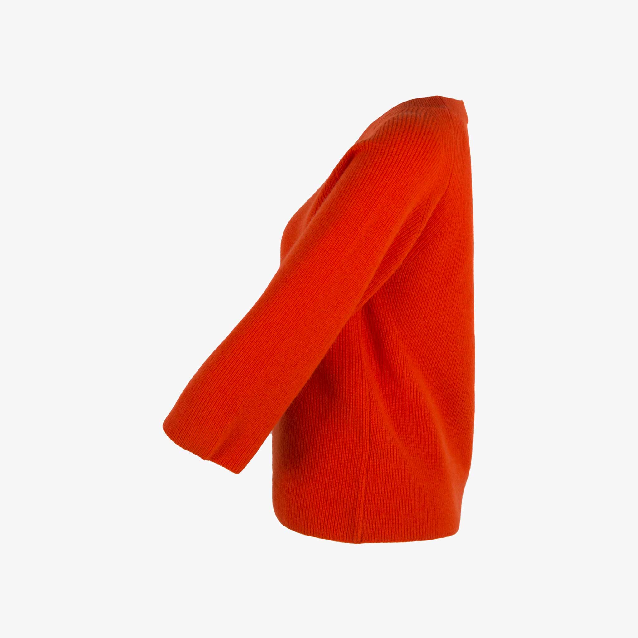 Herzensangelegenheit Rippenpulli uni | orange