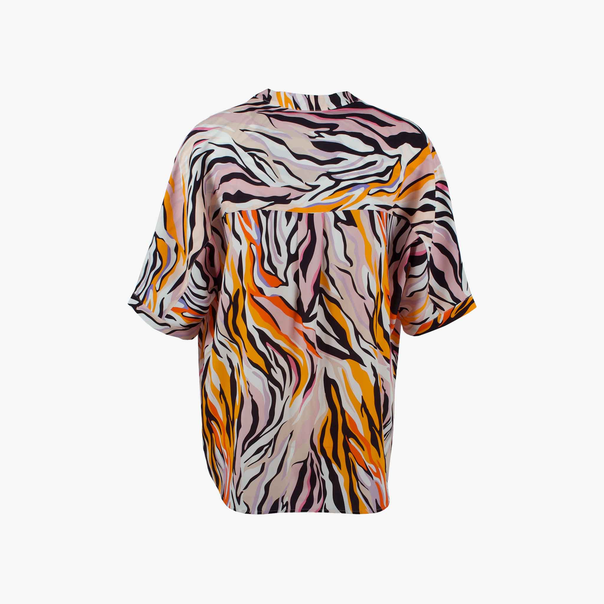 Schlupfbluse Animalprint, Rückenansicht | gelb