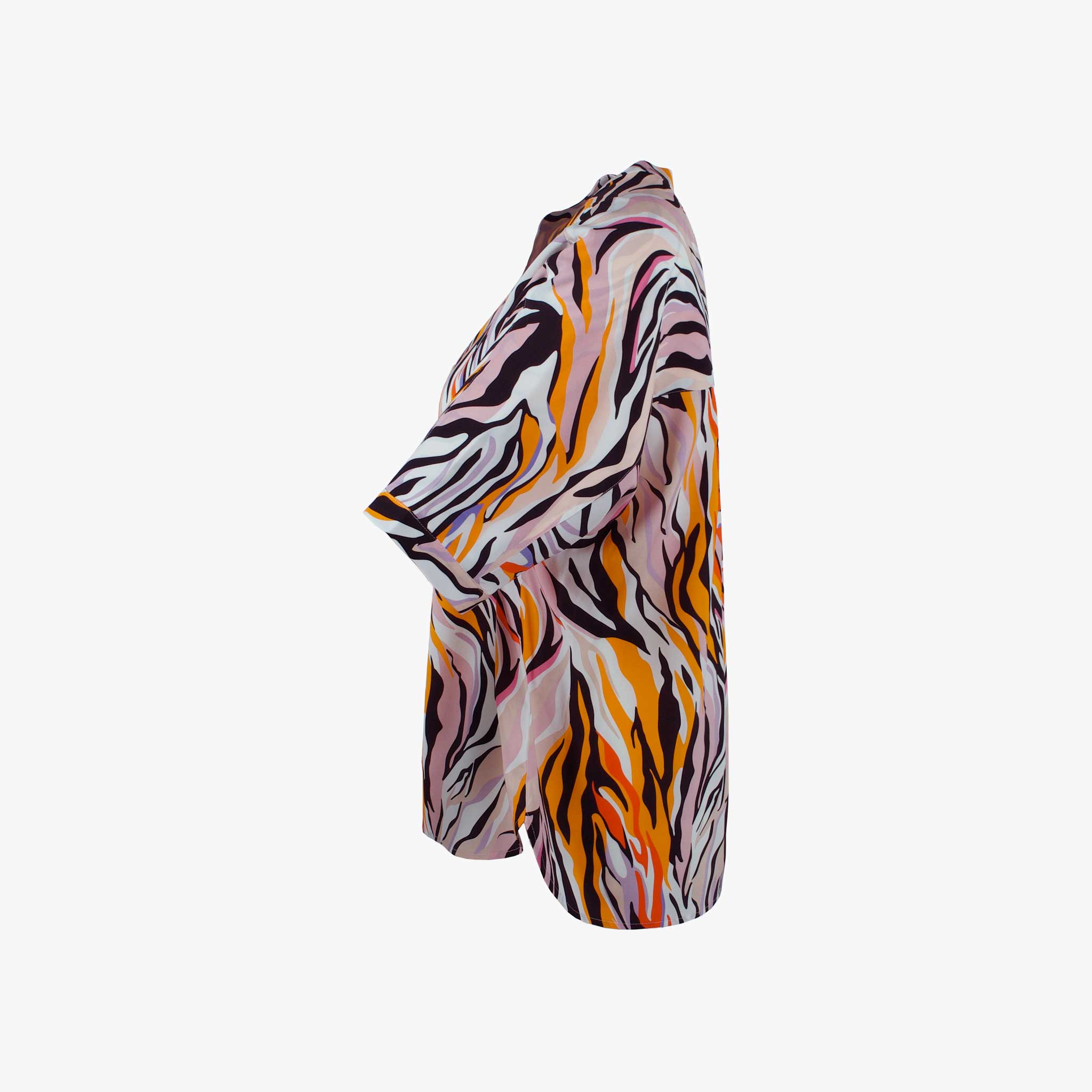 Schlupfbluse Animalprint, Seitenansicht | gelb
