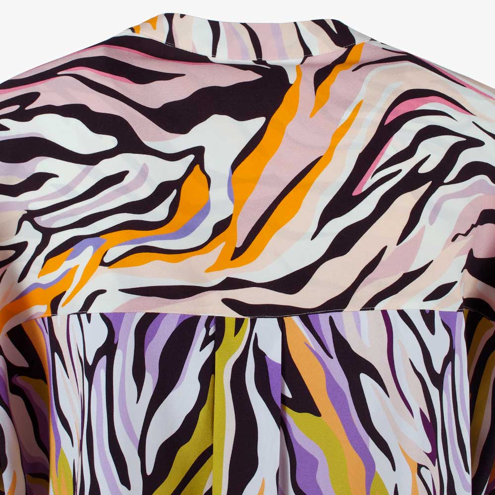 Schlupfbluse Animalprint | oliv