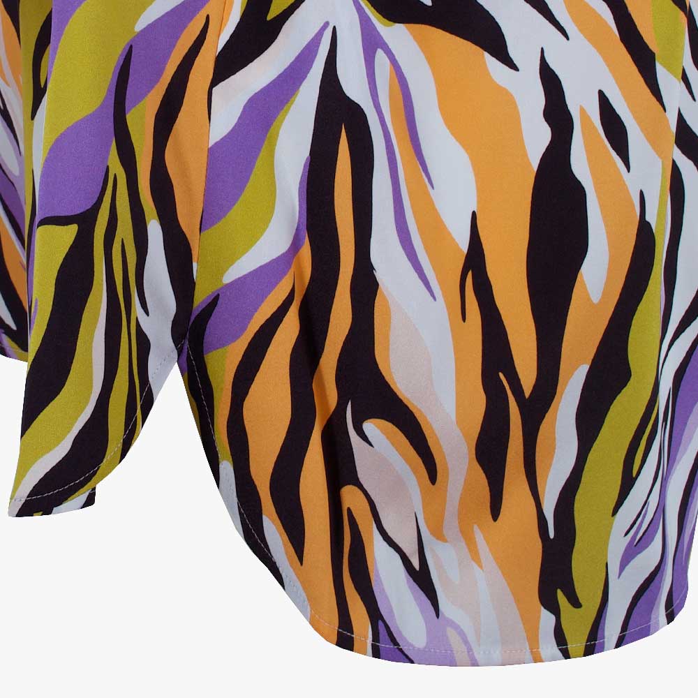 Schlupfbluse Animalprint | oliv