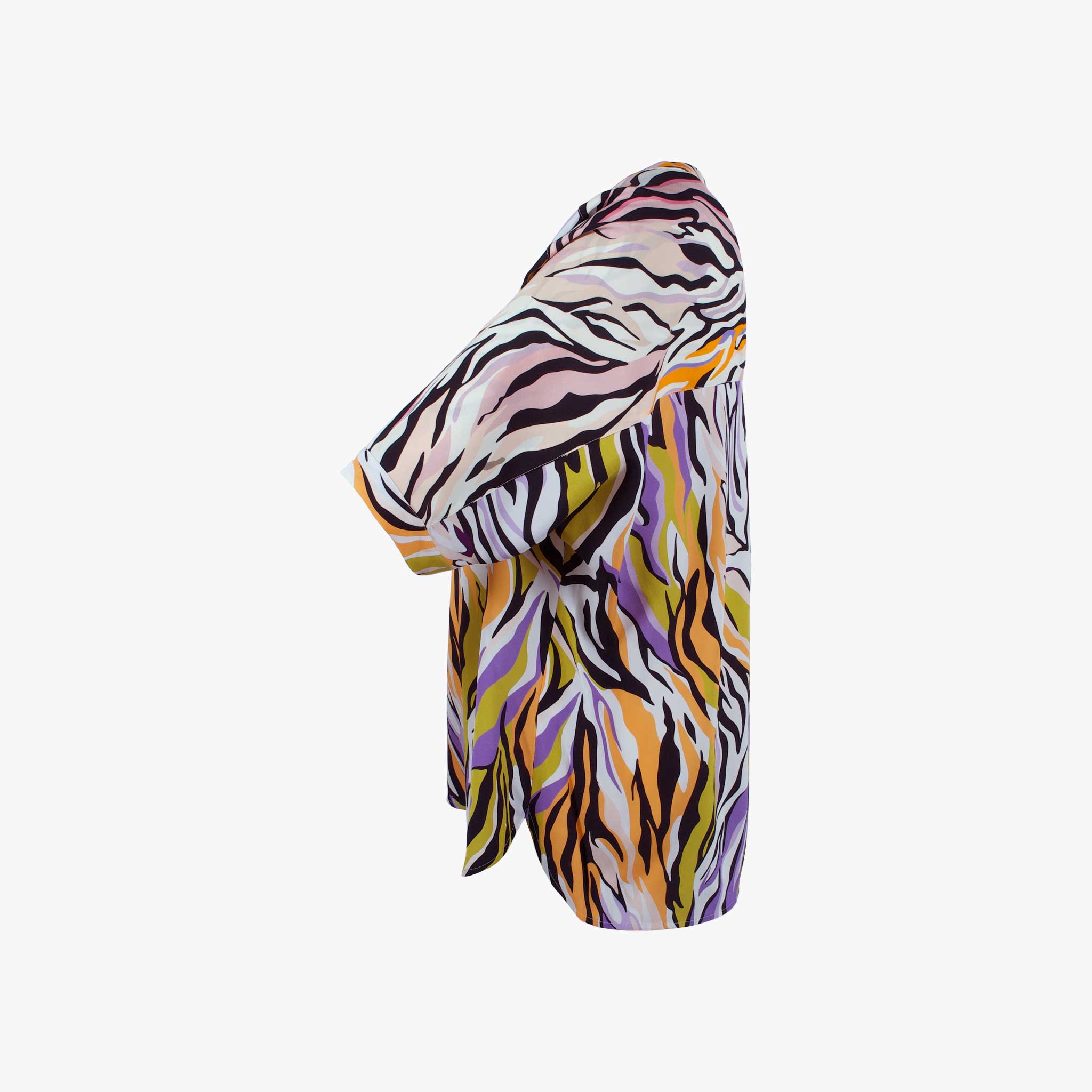 Schlupfbluse Animalprint | oliv