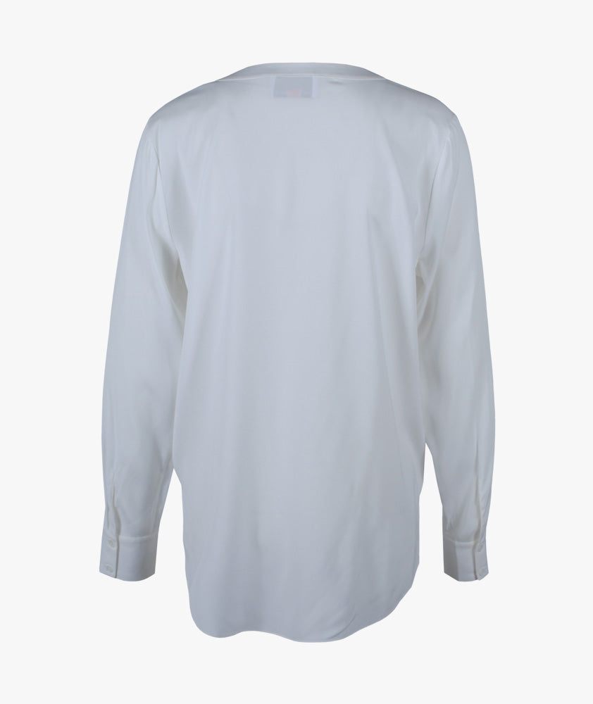 Seidenschlupfbluse uni | offwhite