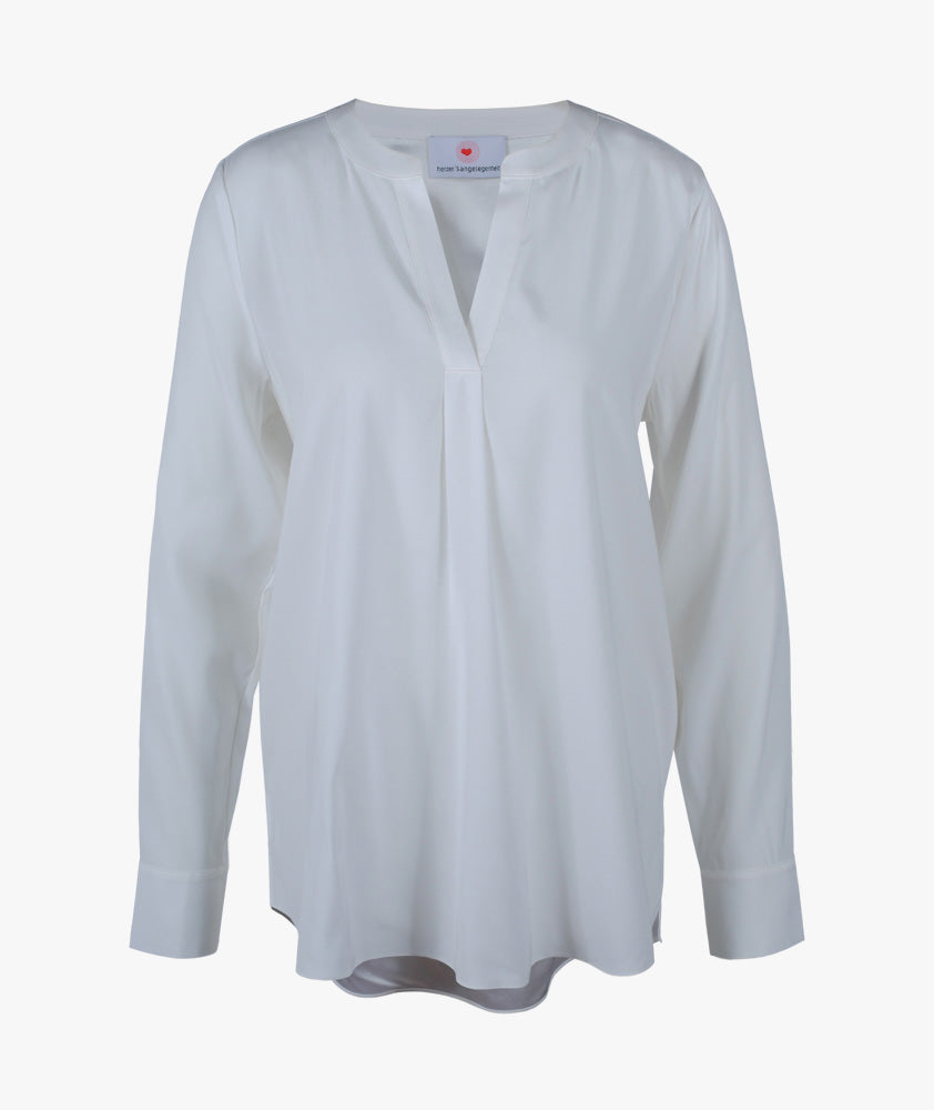 Seidenschlupfbluse uni | offwhite