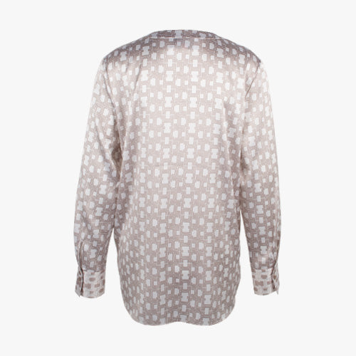 Seidenstretch-Schlupfbluse (stone, 32) | stone