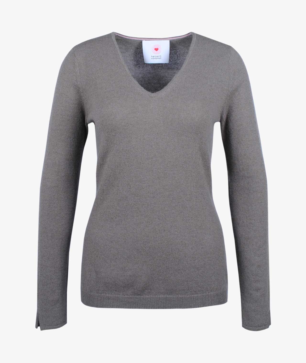 V-Pulli schmal | taupe