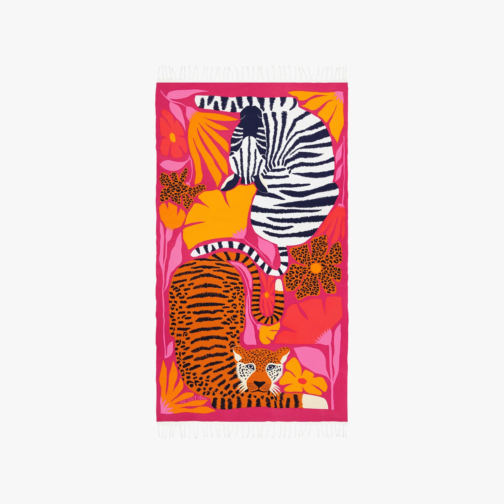 Badetuch Folk | fuchsia
