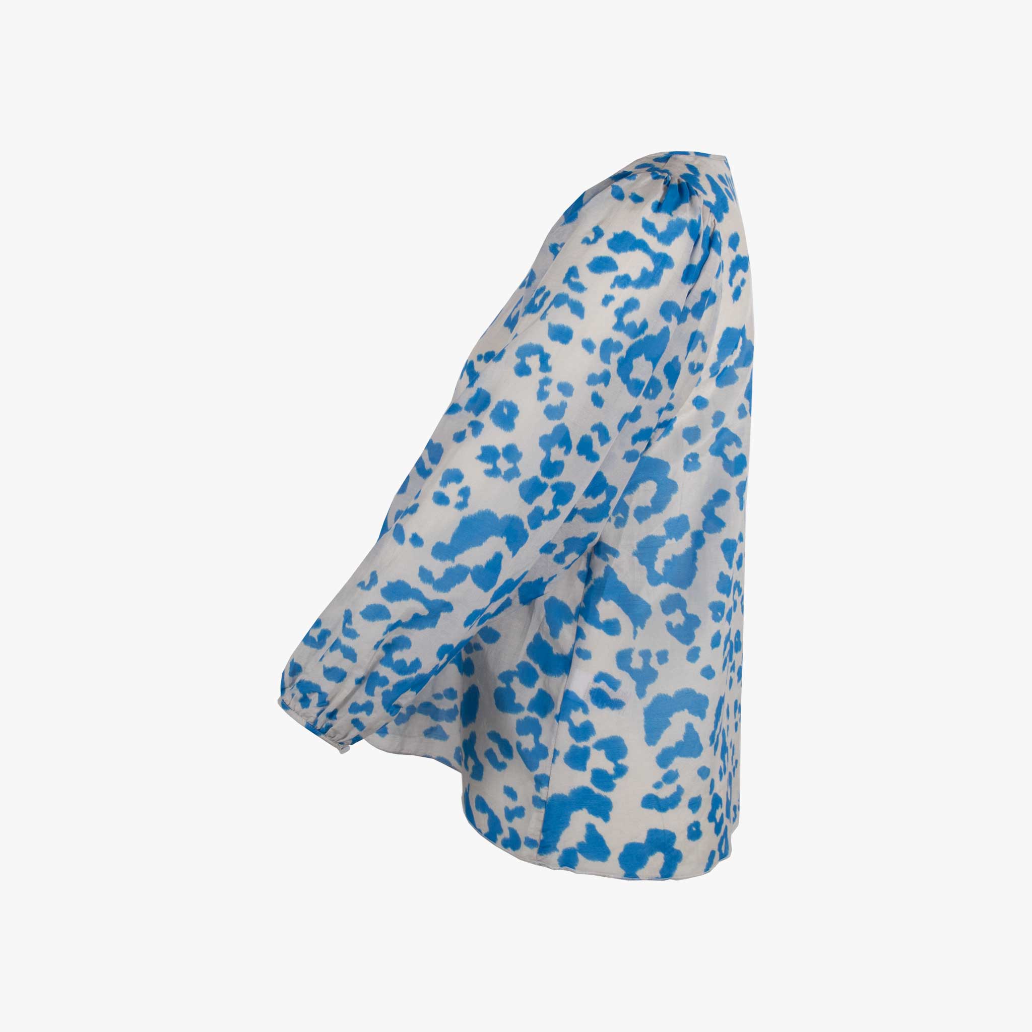 iHeart Schlupfbluse Leoprint | blau