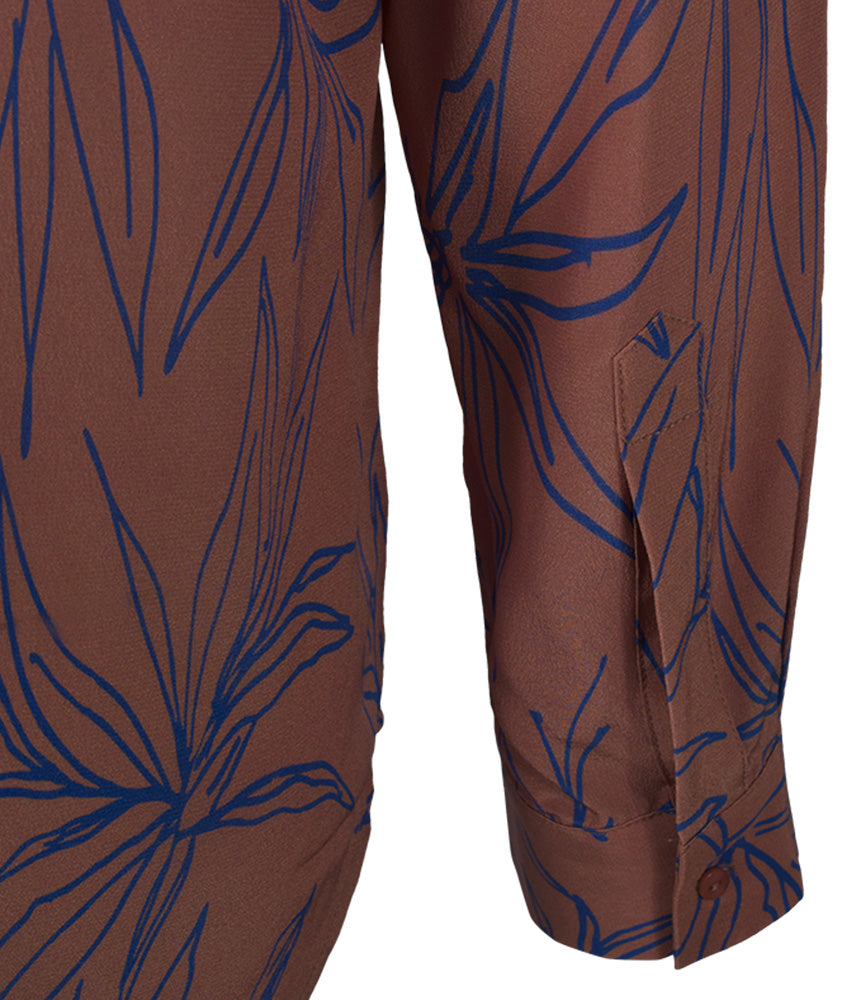 Seidenbluse Print | rosenholz