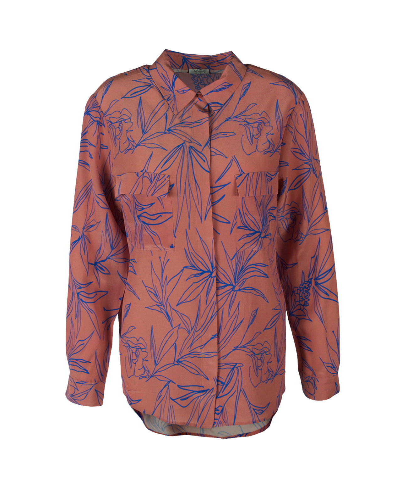 Seidenbluse Print | rosenholz