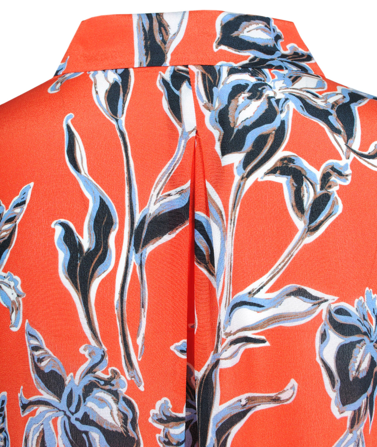 Seidenbluse Flowerprint | orange