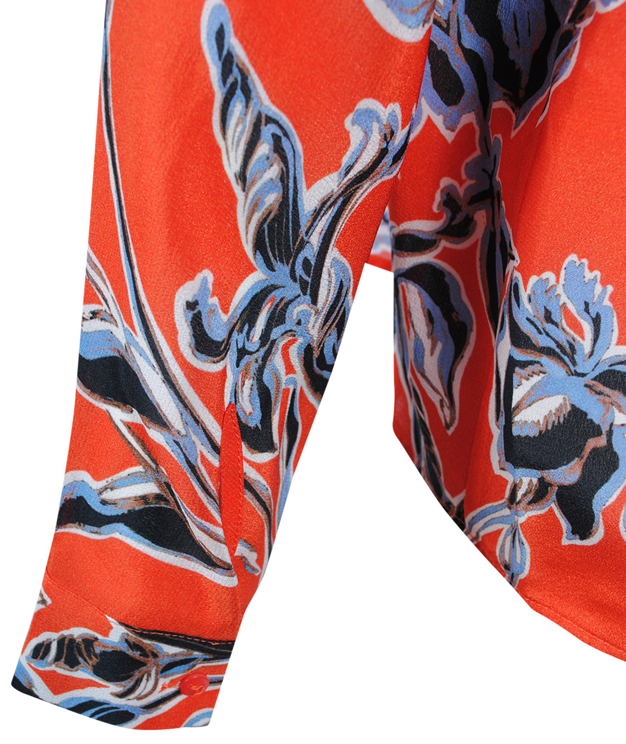 Seidenbluse Flowerprint | orange