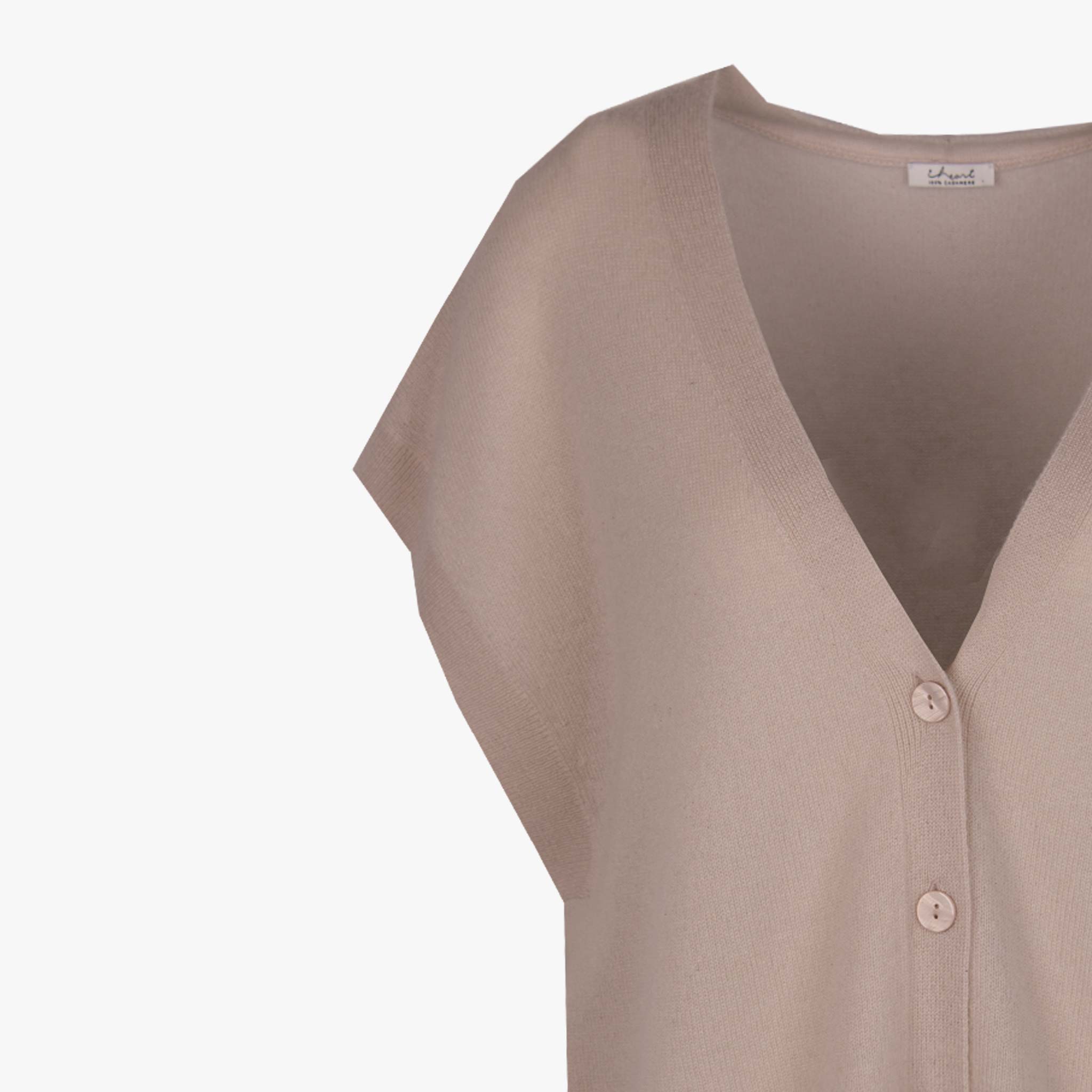 iheart Strickweste Cashmere | sand