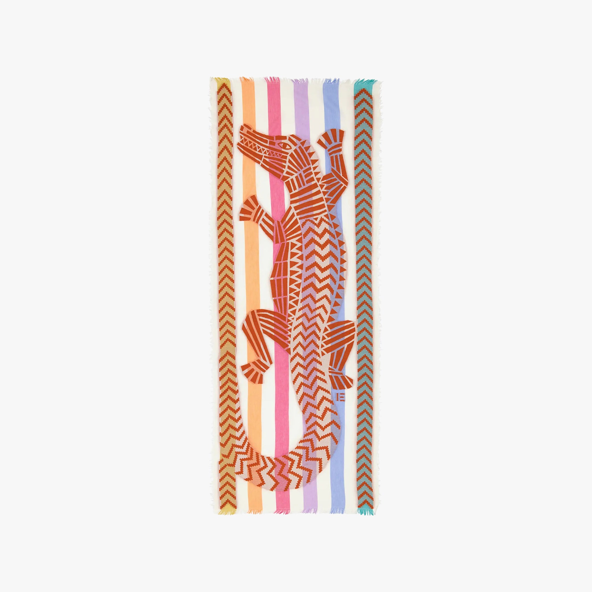 3D-Schal Krokodilprint | multicolor