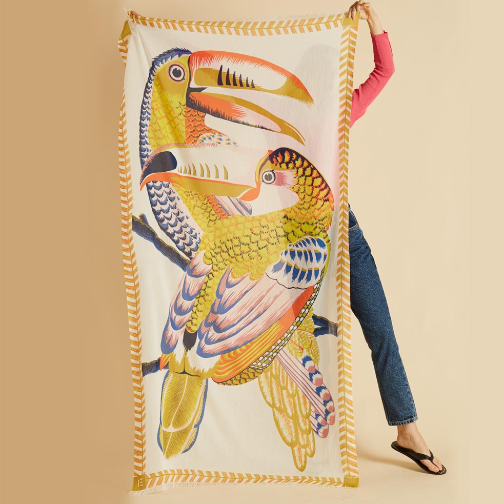 Inouitoosh Schal Toucan | weiss