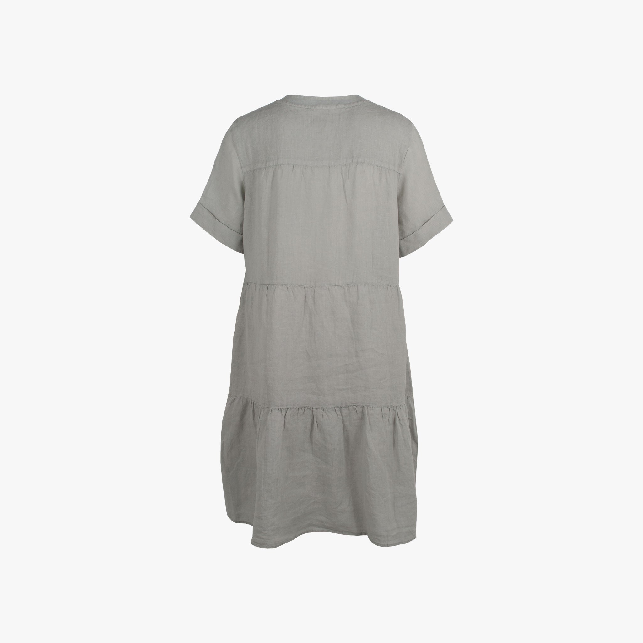 0039 Italy Kleid Leinen Ricci | grau