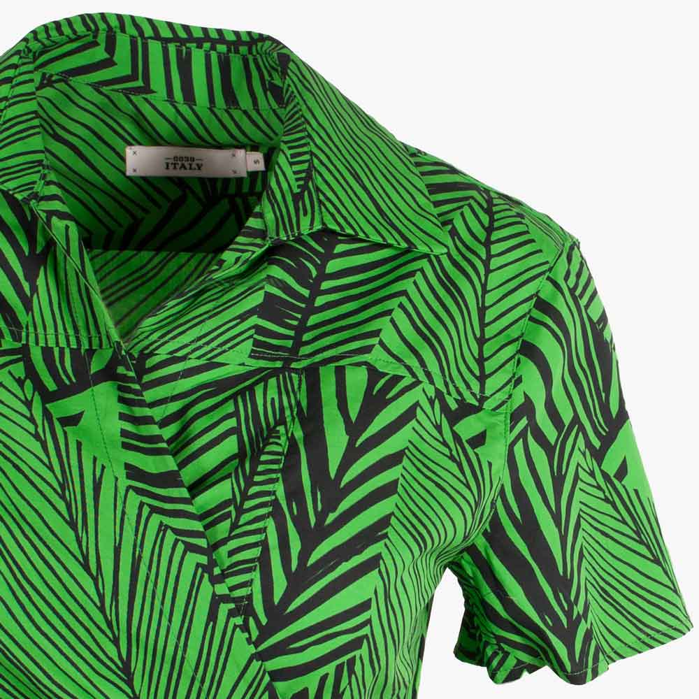 0039 Italy Maxikleid Print | grün