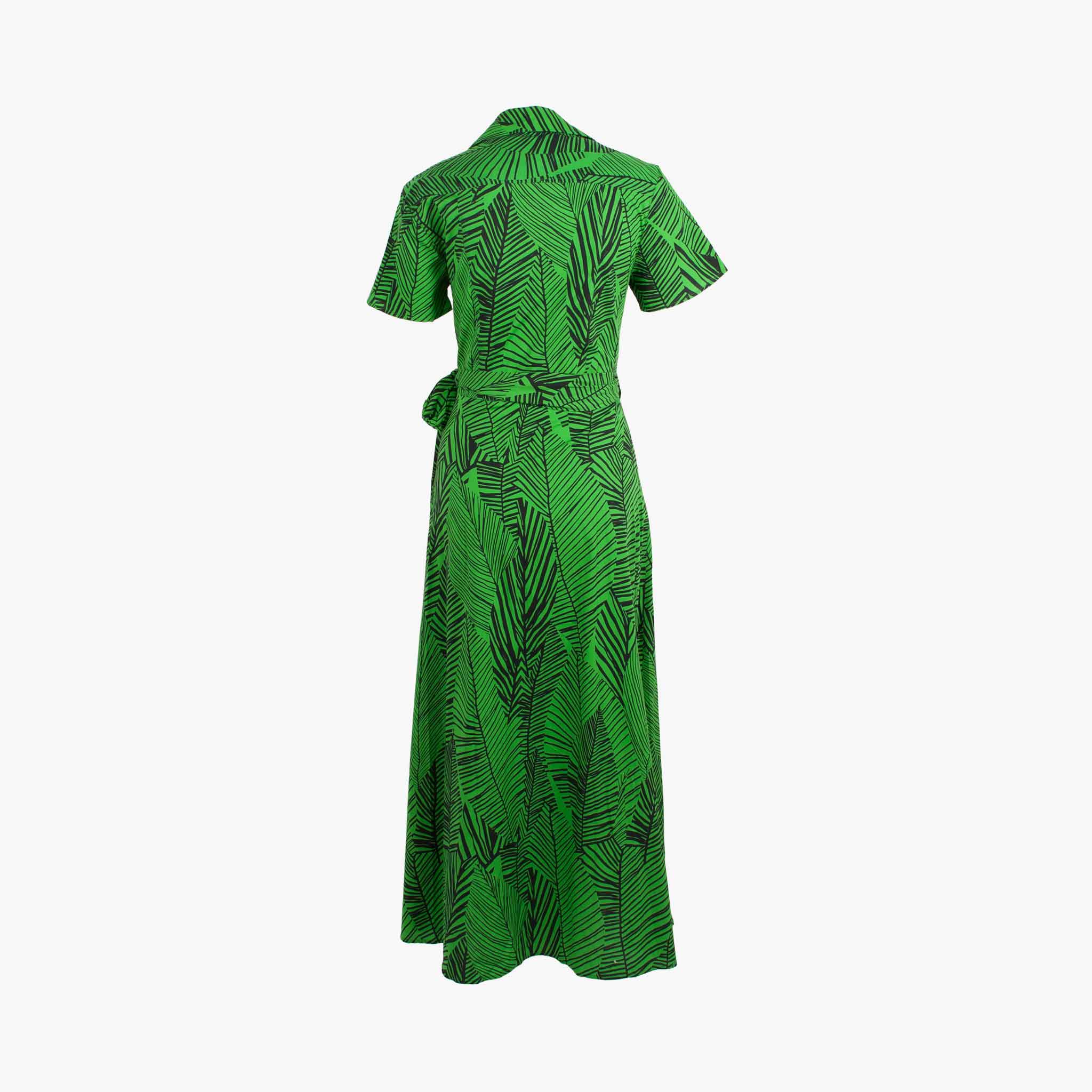 0039 Italy Maxikleid Print | grün