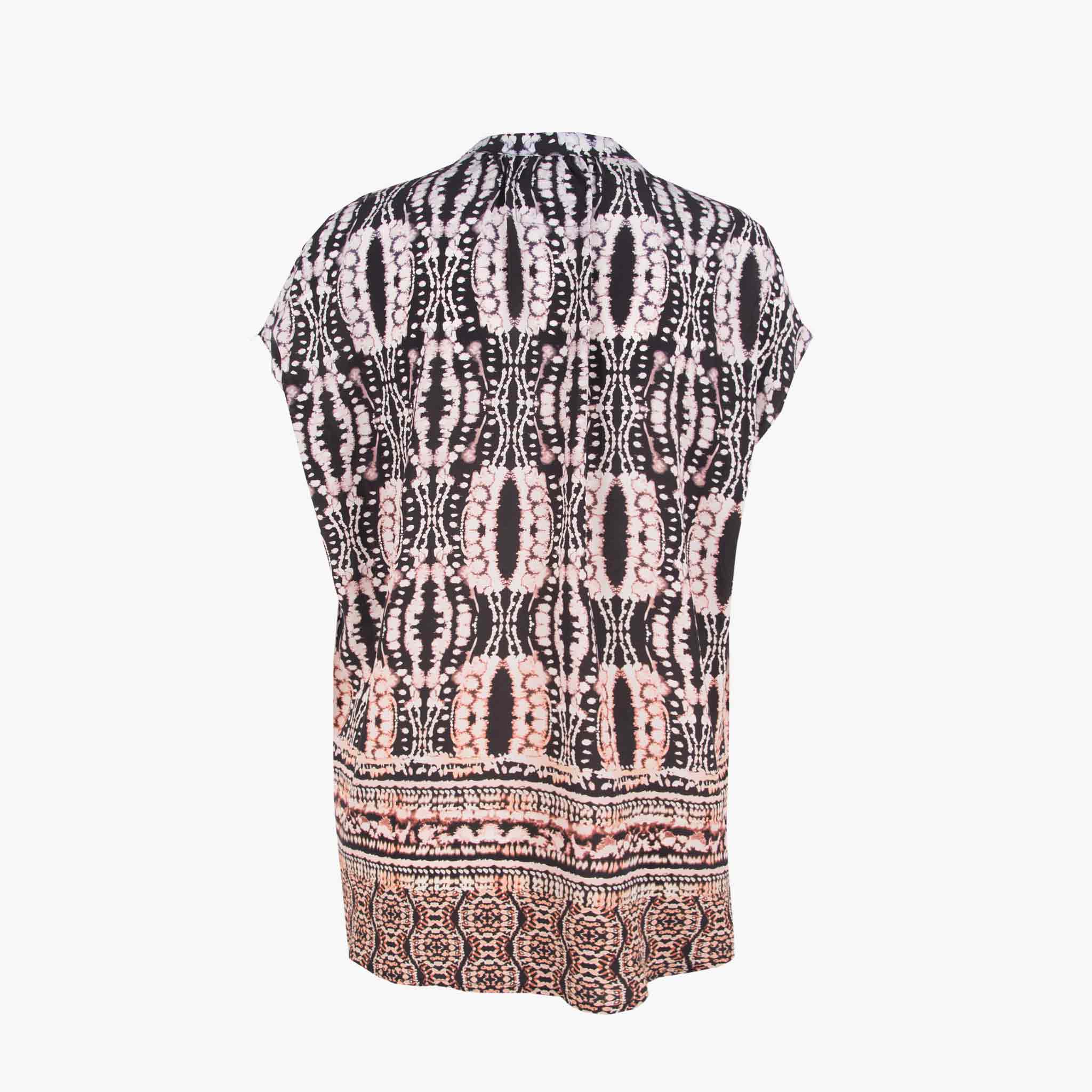 Jadicted Seidenbluse Print | schwarz-braun