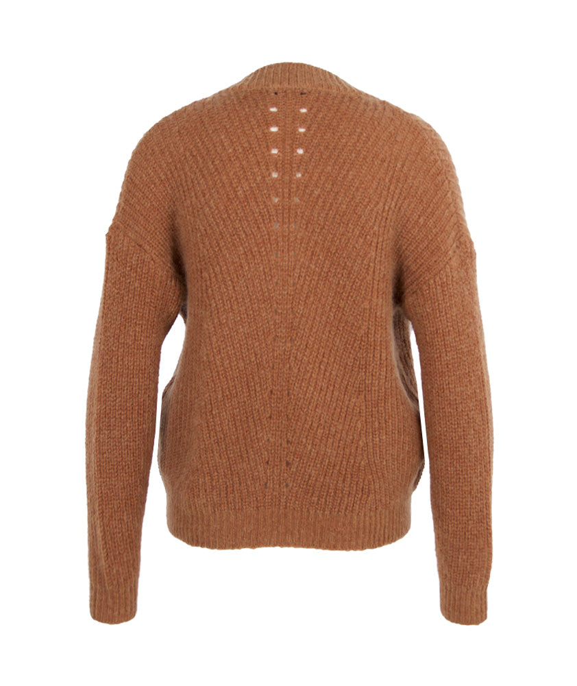 Rippenjacke uni | beige