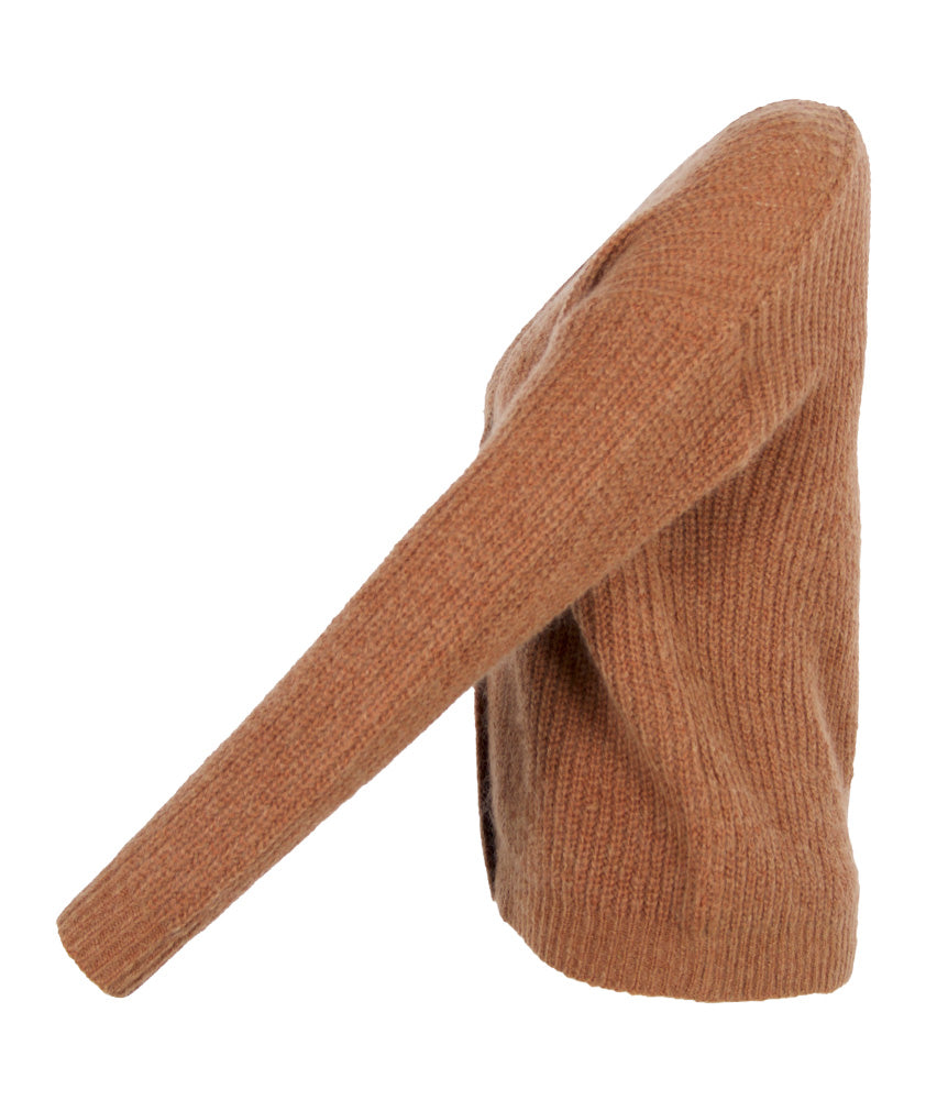 Rippenjacke uni | beige