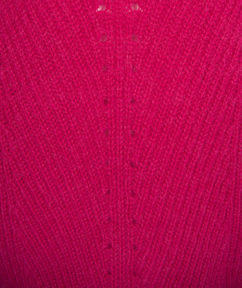 Rippenjacke uni | fuchsia