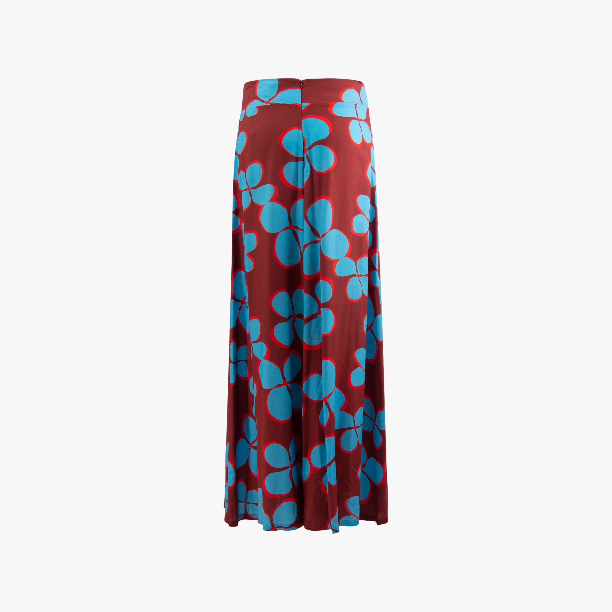 Hose weit Flowerprint | türkis