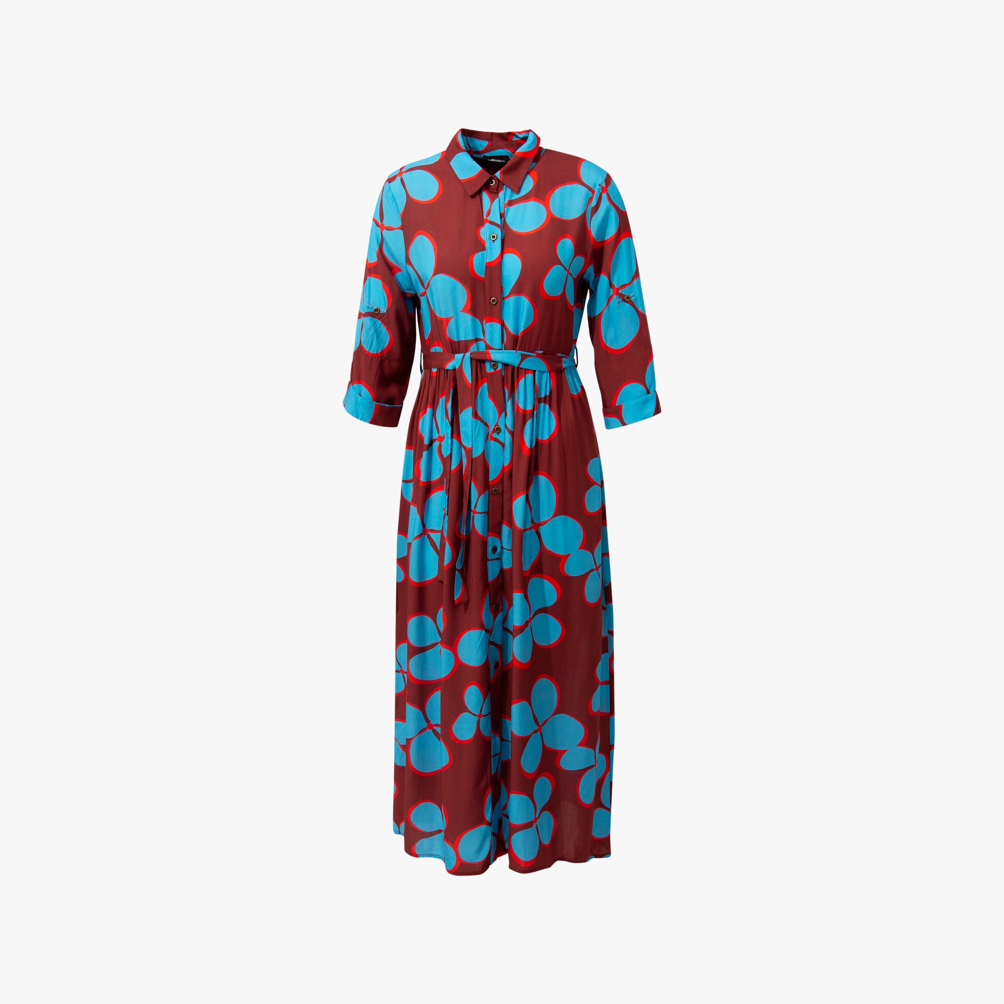 Hemdblusenkleid Print | türkis