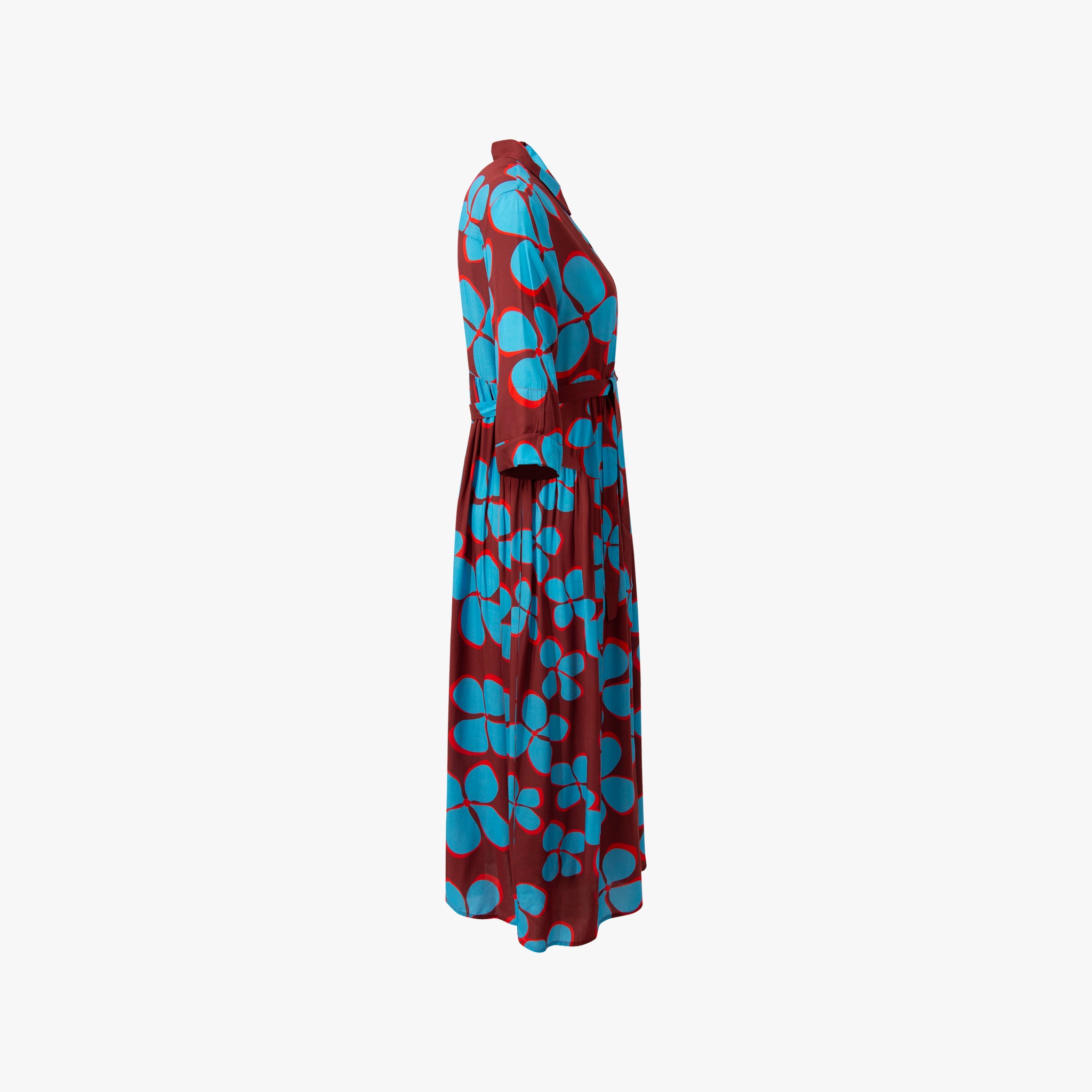 Hemdblusenkleid Print | türkis