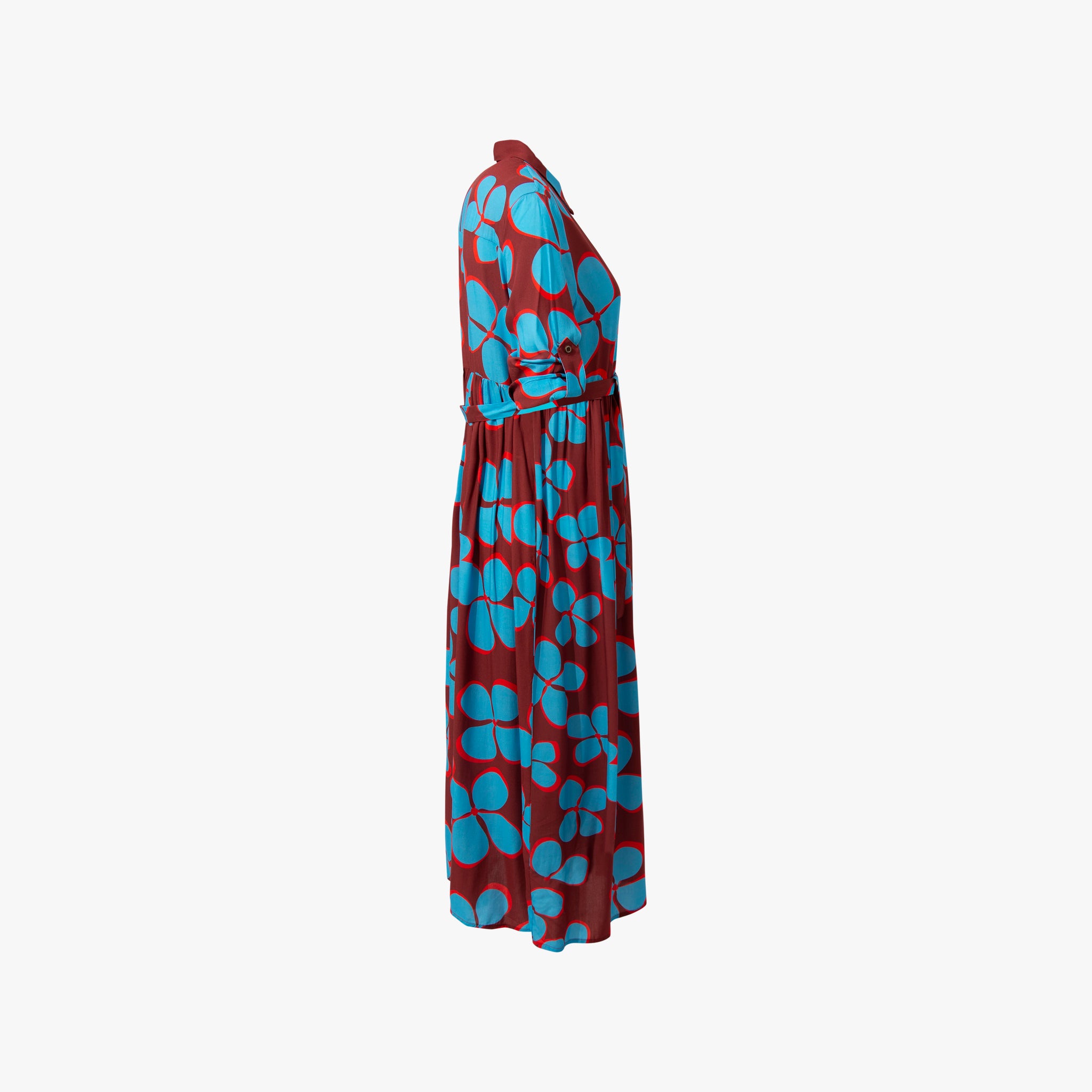 Hemdblusenkleid Print | türkis