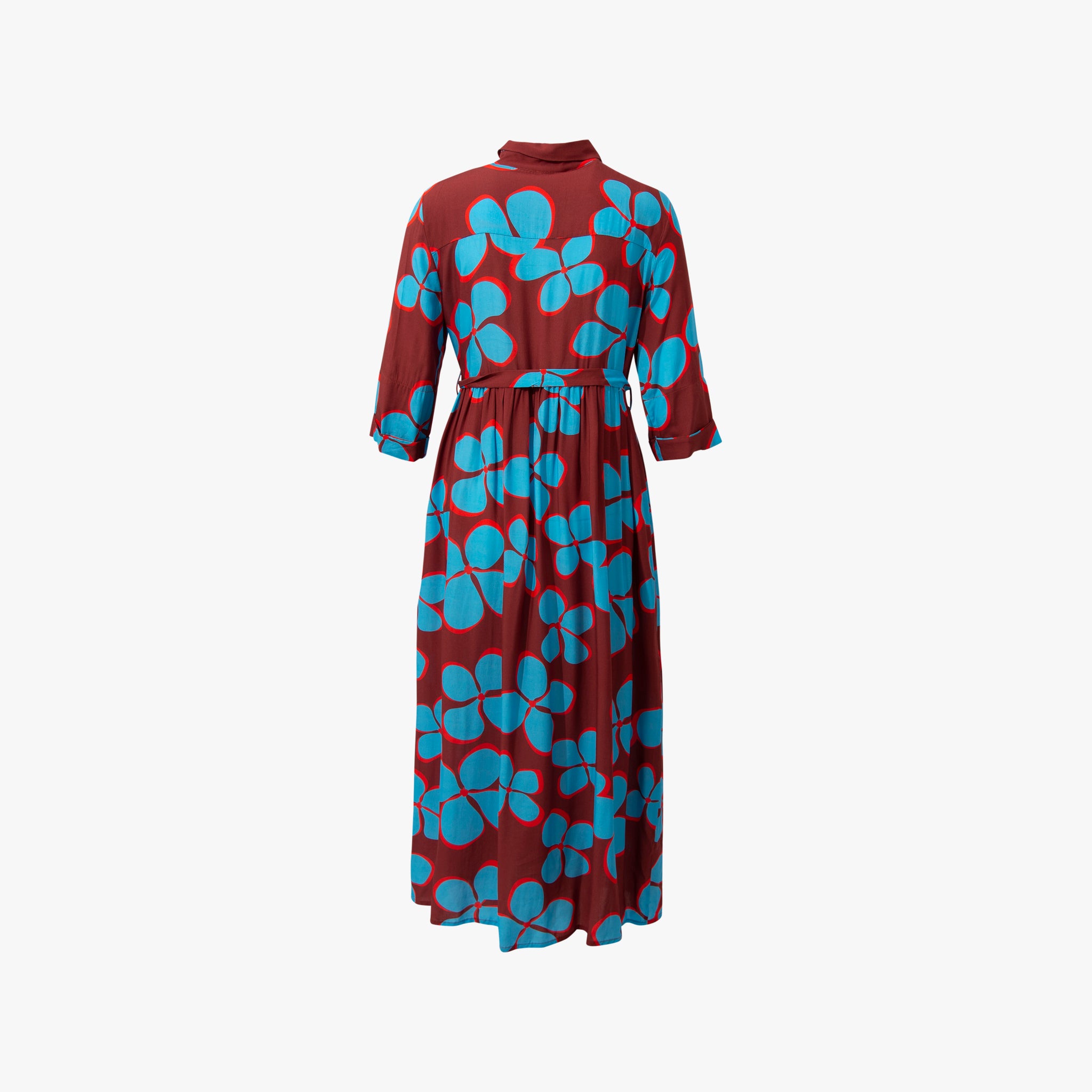 Hemdblusenkleid Print | türkis